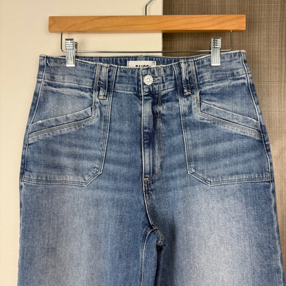 NEW Paige Anessa 31" High Rise Wide Leg Jeans in Viva Size 28 - Picture 6 of 15